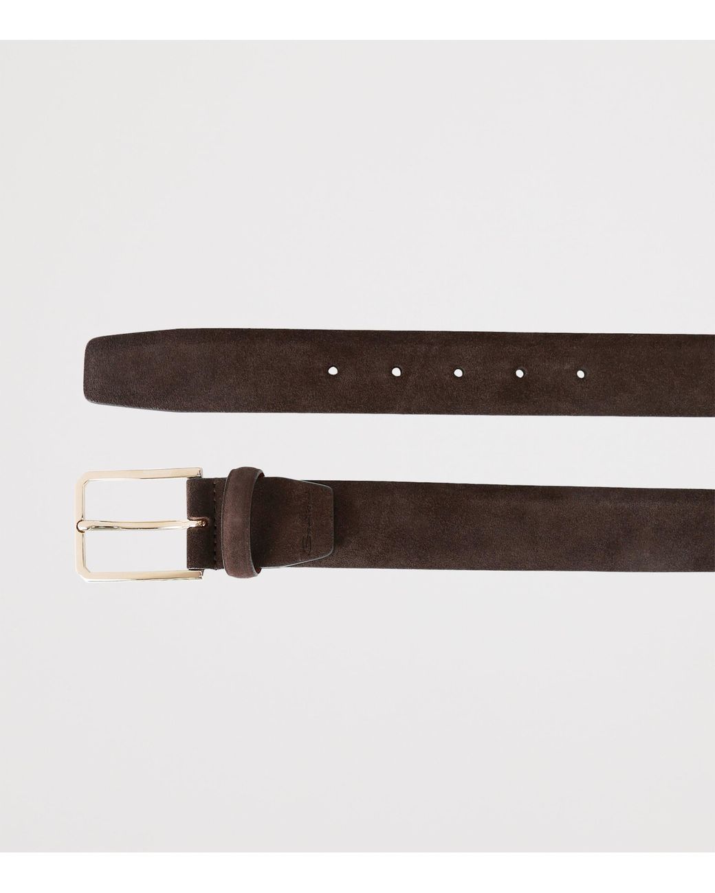 Santoni Brown Suede Belt for men