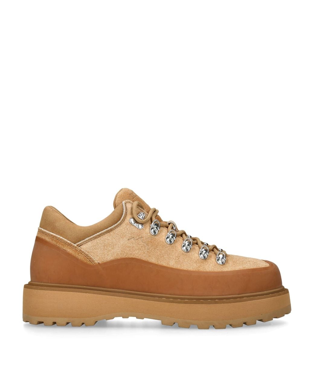 Diemme Brown Leather Cornaro Due Gomma Low-Top Boots for men