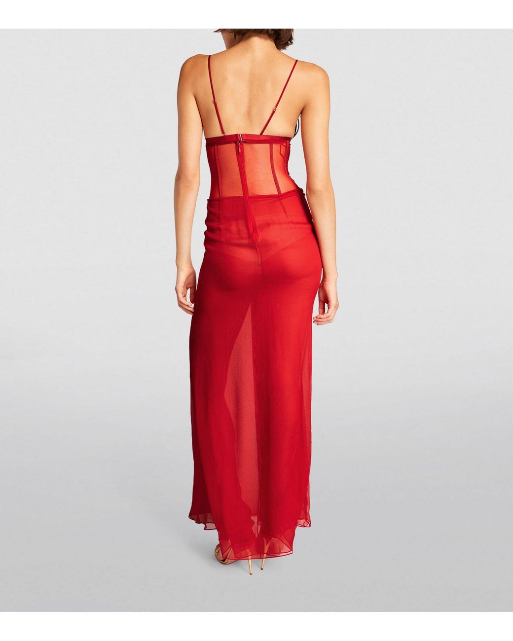 fitted lace wedding dress Nensi Dojaka Draped Shoulder Ruched Midi Dress Burgundy 40