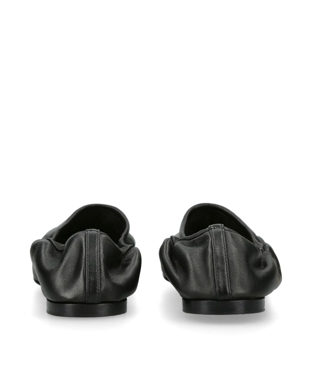 Alaïa Black Leather Scrunched Ballet Flats