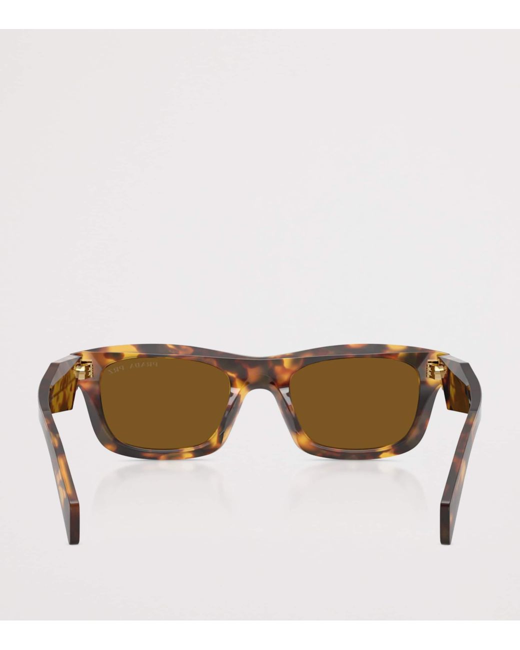 Prada Brown Acetate Rectangular Sunglasses