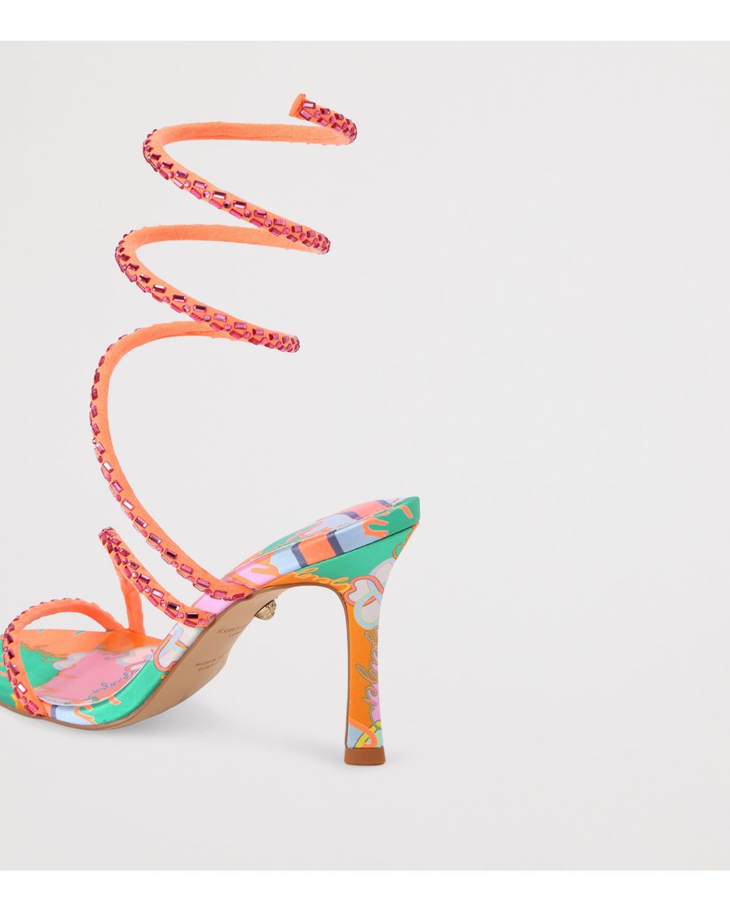 Kurt Geiger Pink Satin Spiral Sandals