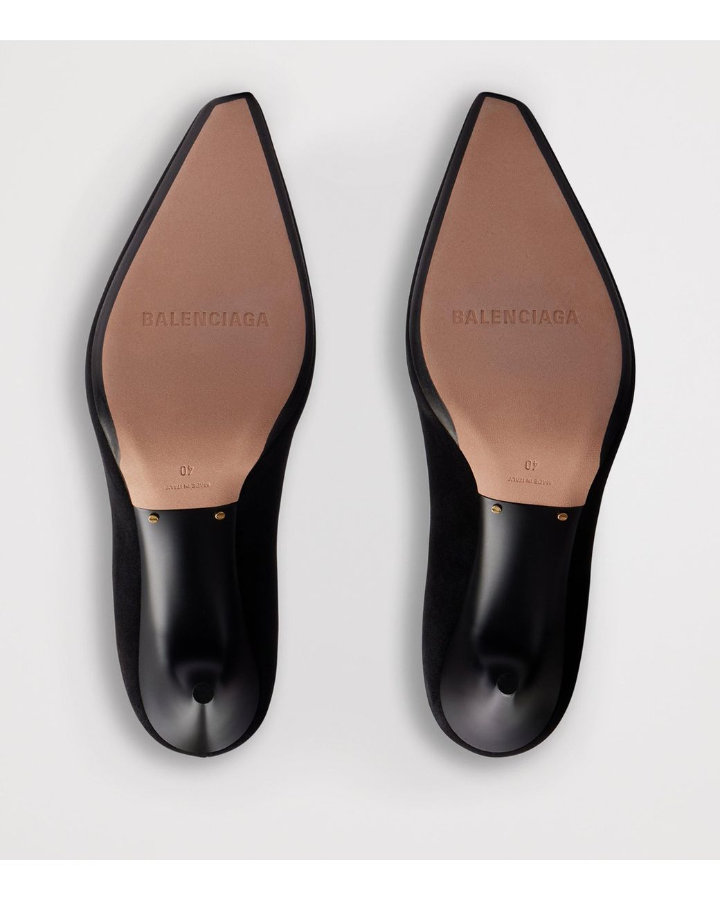 Balenciaga Black Suede Duchesse Pumps 90