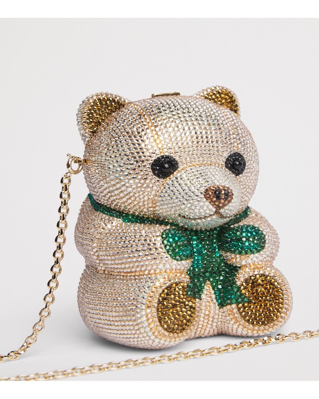 Judith Leiber Multicolor Embellished Teddy Bear Henry Clutch Bag