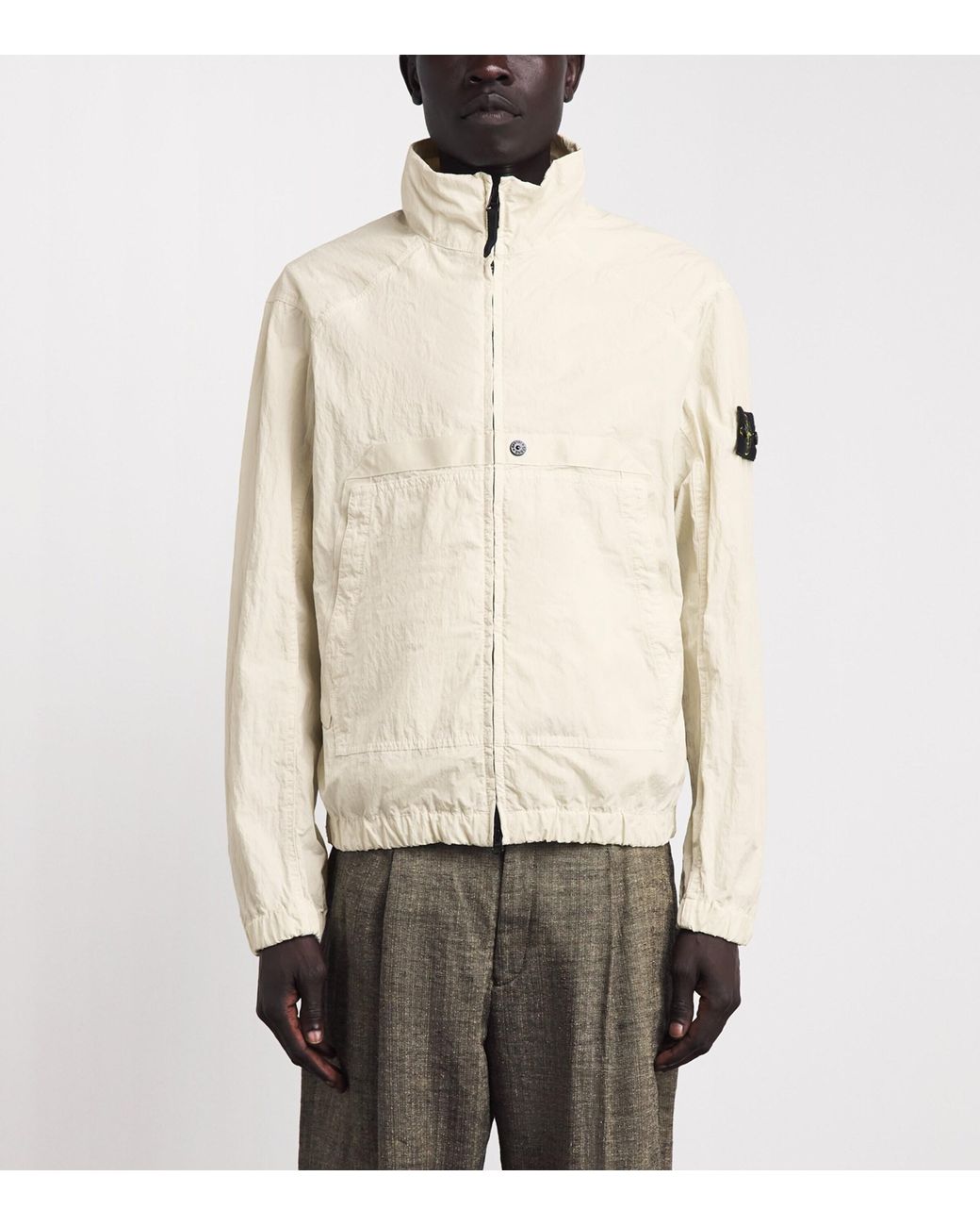 Stone Island Natural Warp Nylon Ribbed Jacket for men