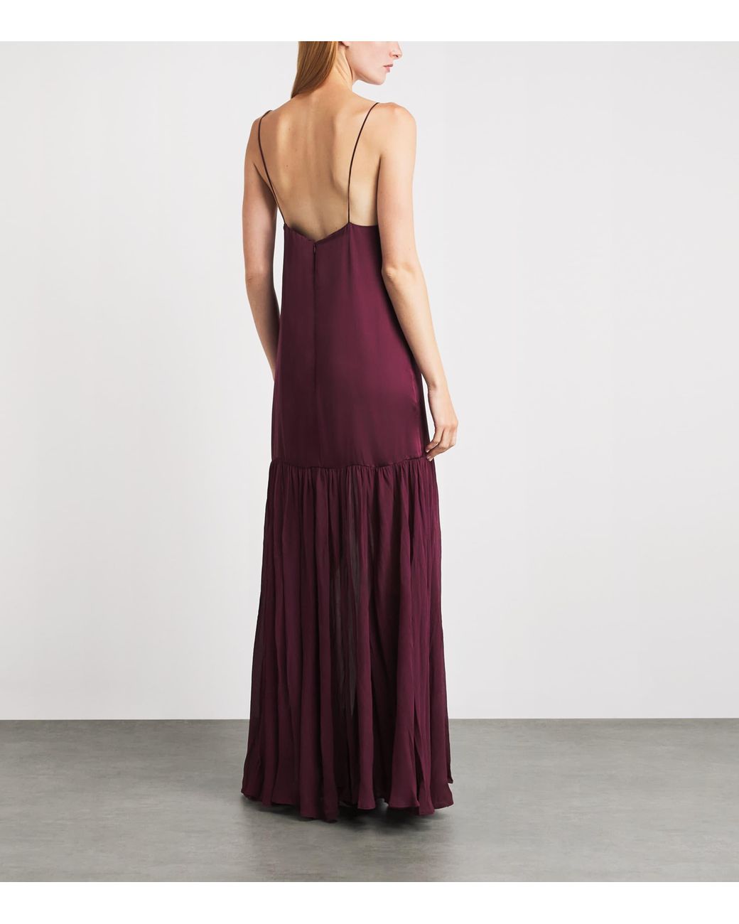 Anine Bing Purple Silk-Blend Clementine Maxi Dress