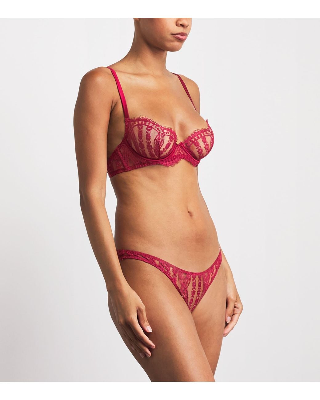 Coco De Mer Red Lace Renata Brazilian Briefs