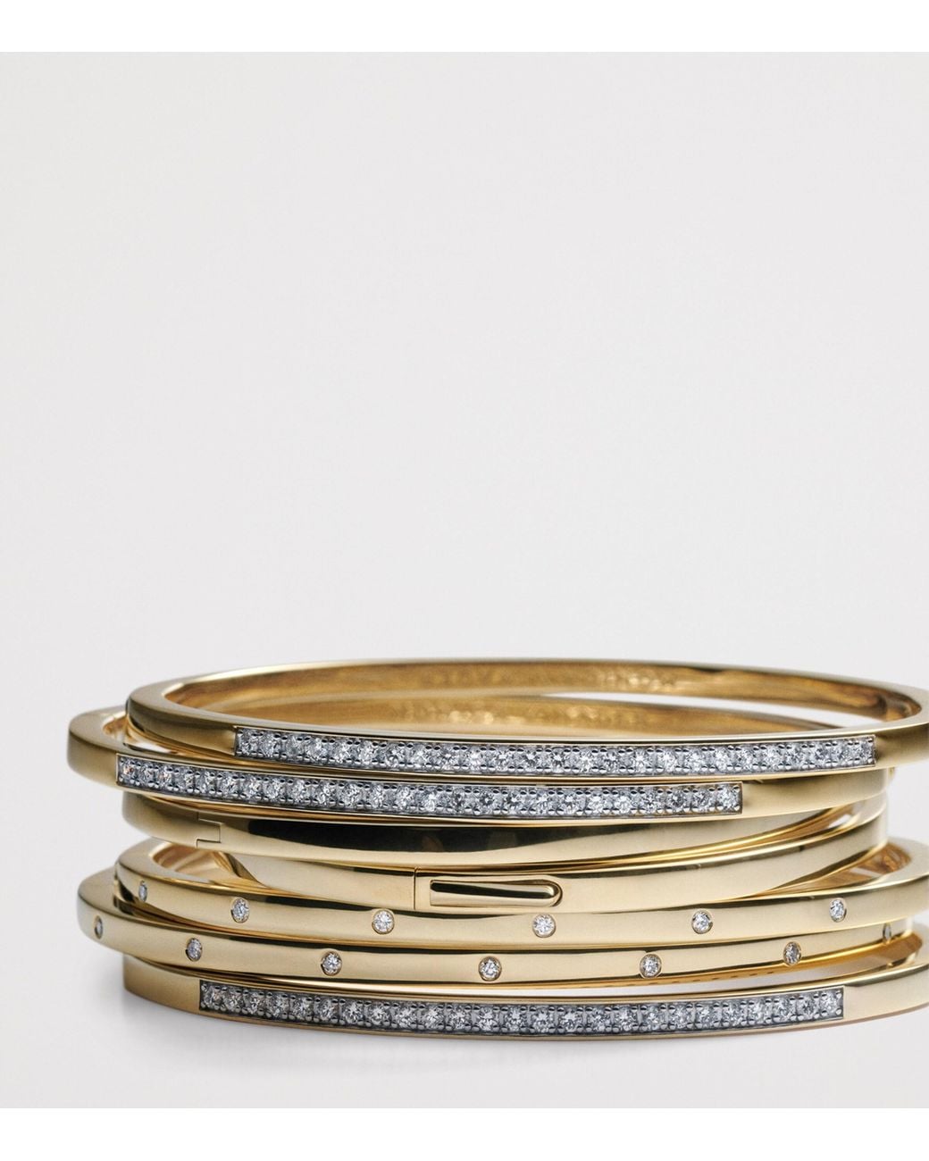 Monica Vinader Natural Vermeil And Diamond Essentials Station Bangle