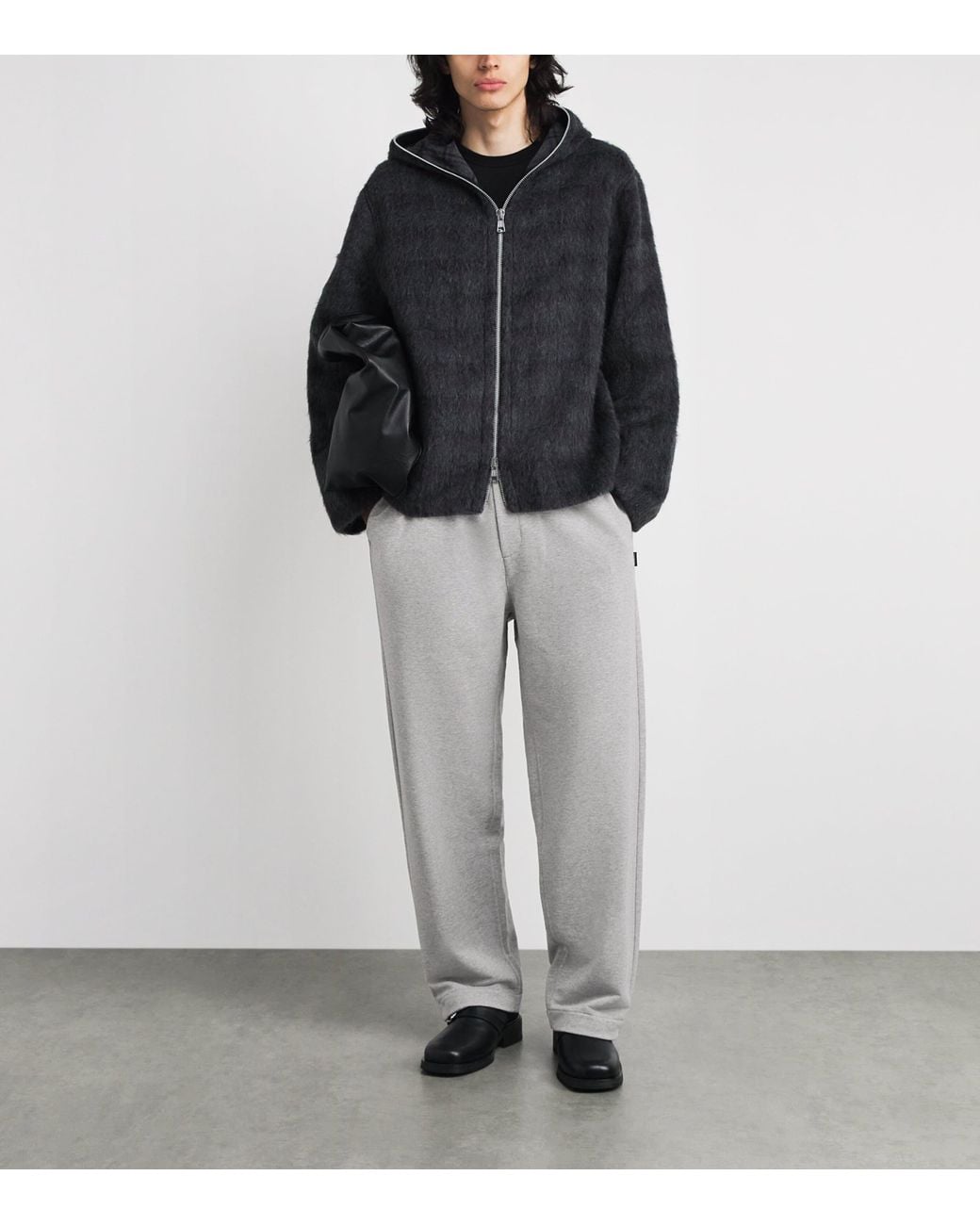 MM6 by Maison Margiela Gray Cotton-Blend Wide-Leg Sweatpants for men