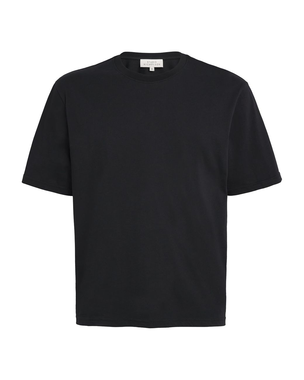 Studio Nicholson Black Cotton Bric T-Shirt for men