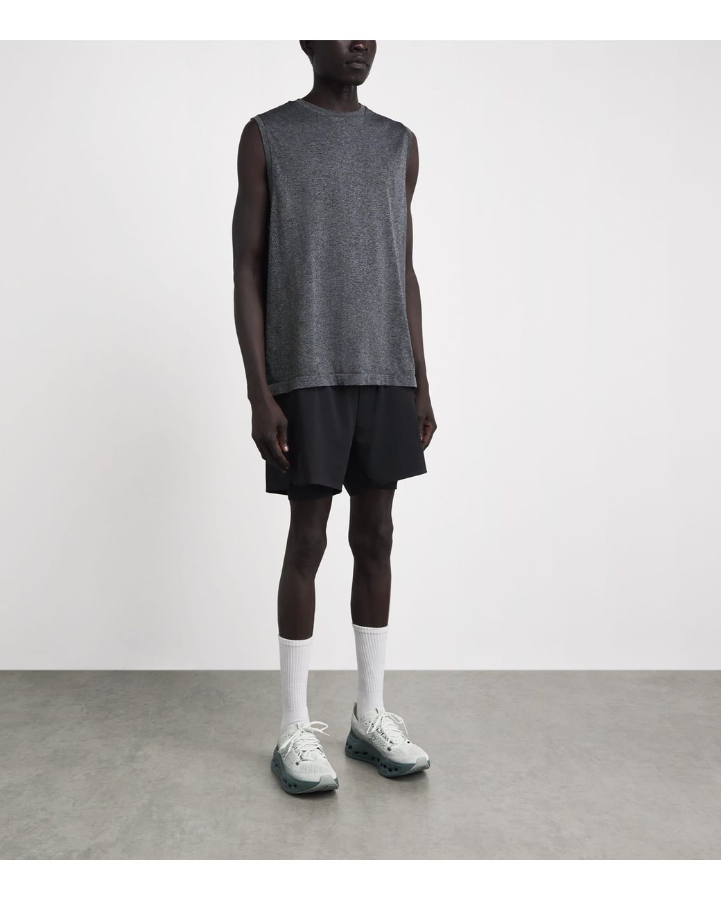 On Shoes Gray Train Flex Sleeveless Top for men