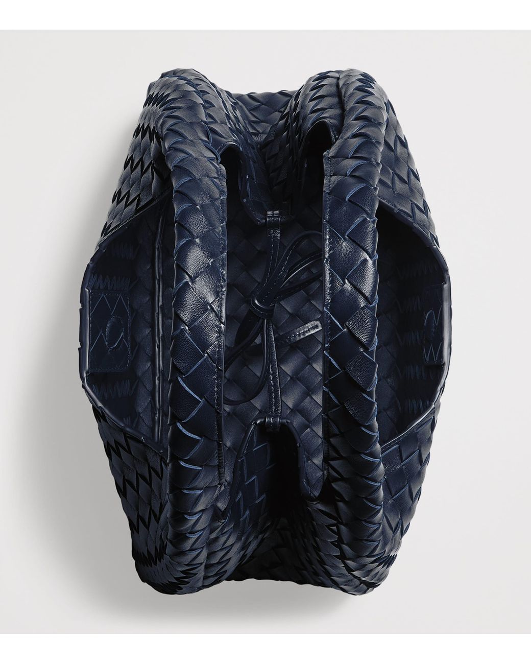 Bottega Veneta Blue Medium Leather Campana Shoulder Bag