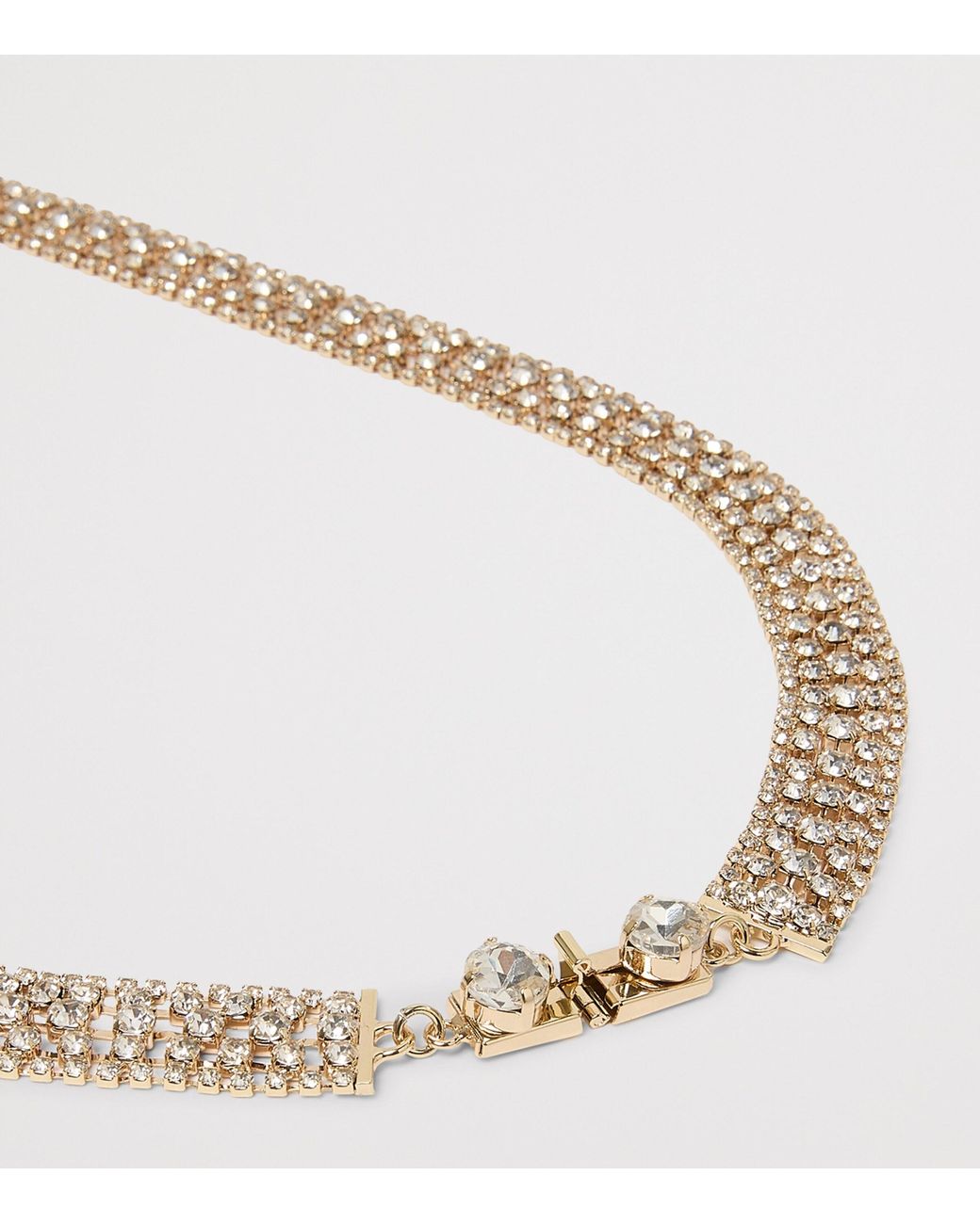 Marina Rinaldi White Rhinestone-Embellished Strand Necklace