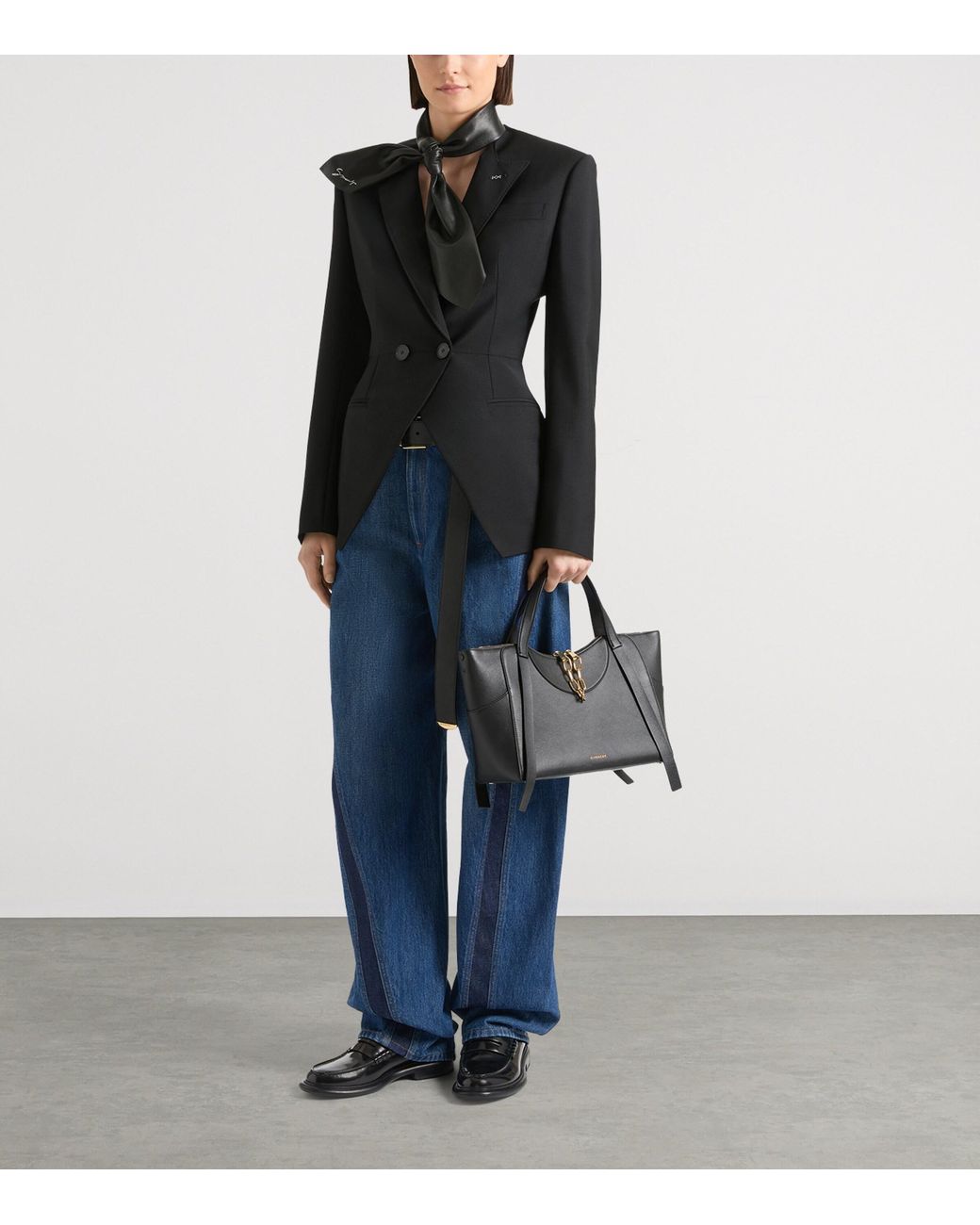 Givenchy Blue Two-Tone Cocoon Wide-Leg Jeans