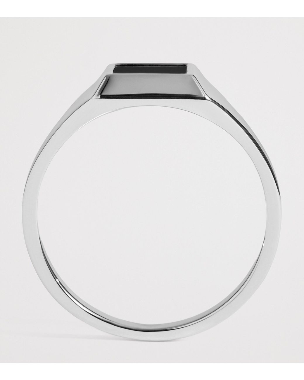 Monica Vinader Black Sterling And Onyx Signature Signet Ring for men