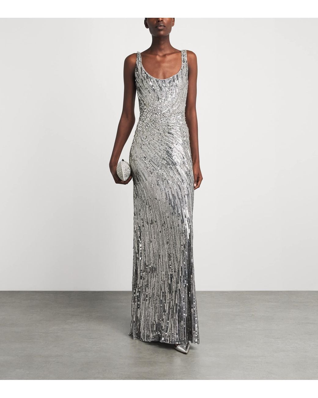 Jenny Packham White Embellished Sola Gown