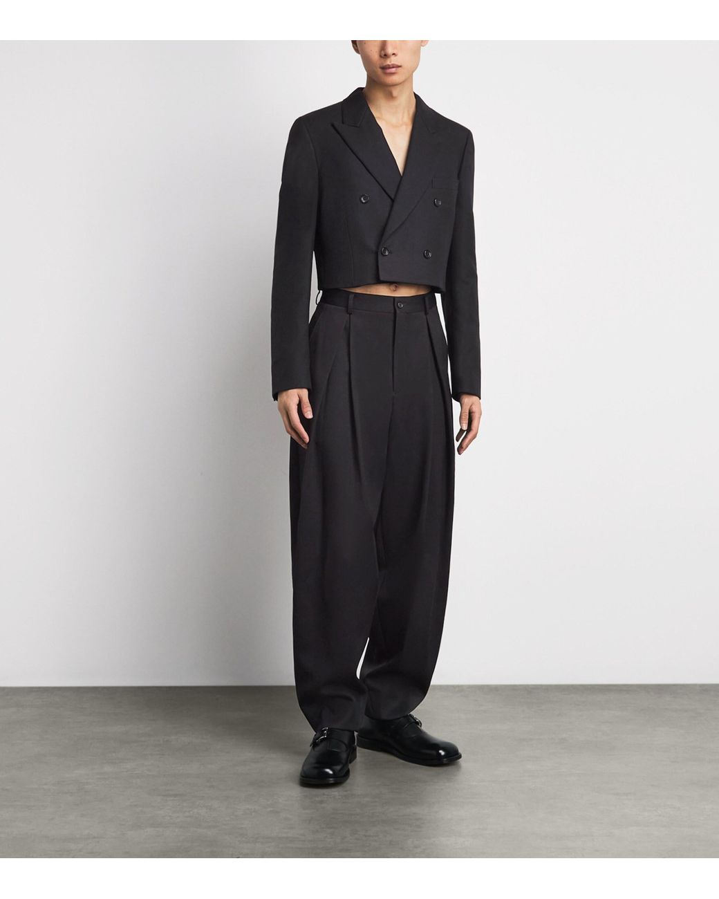 Comme des Garçons Blue Wool Cut-Out Blazer for men