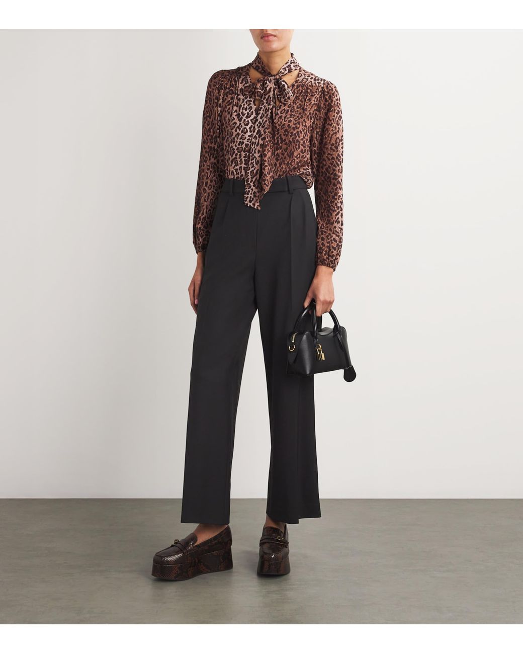Maje Black Tailored High-Rise Trousers