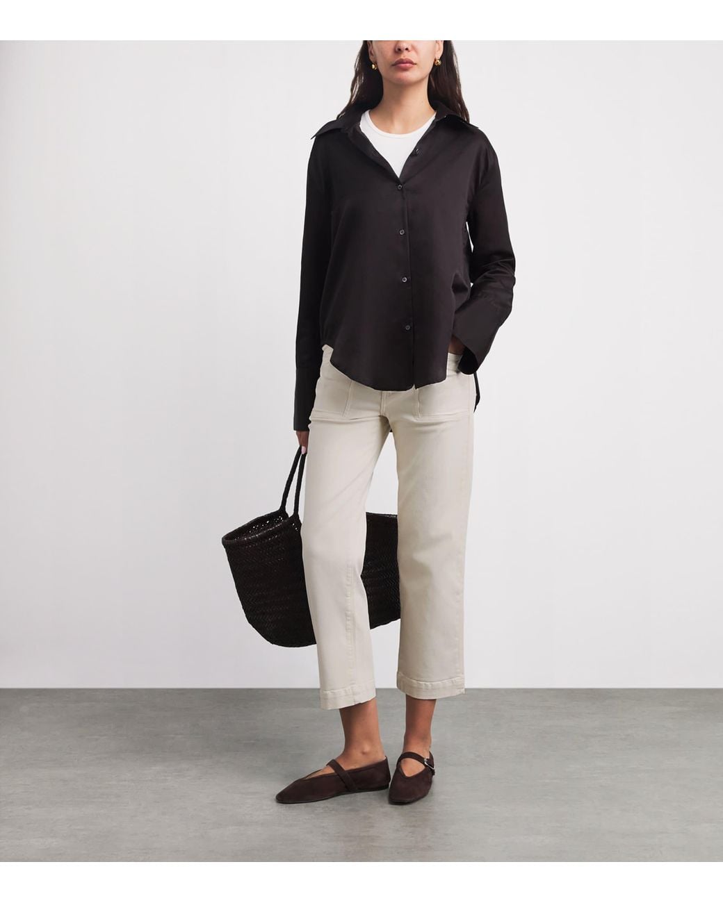 PAIGE White Quincy Ankle Straight Jeans