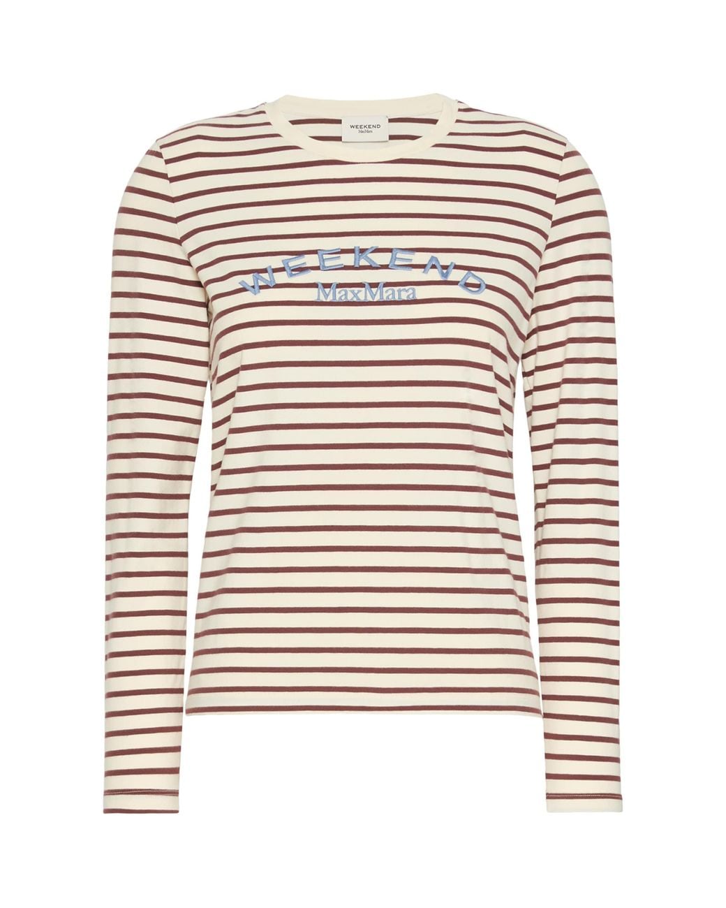 Weekend by Maxmara White Stretch-Cotton Logo T-Shirt