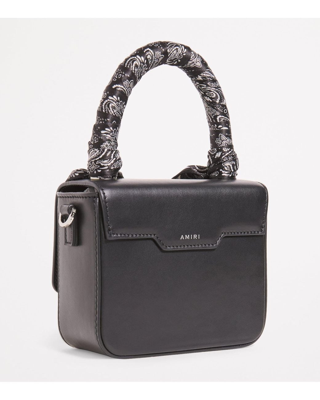 Amiri Black Leather Micro Ma Bag for men