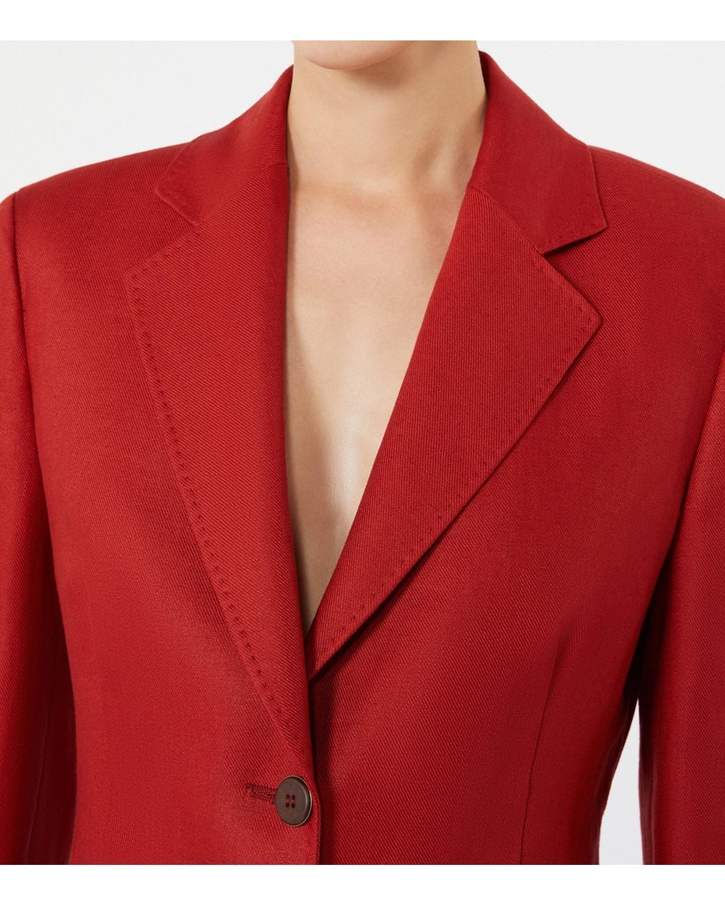 Max Mara Red Linen Blazer