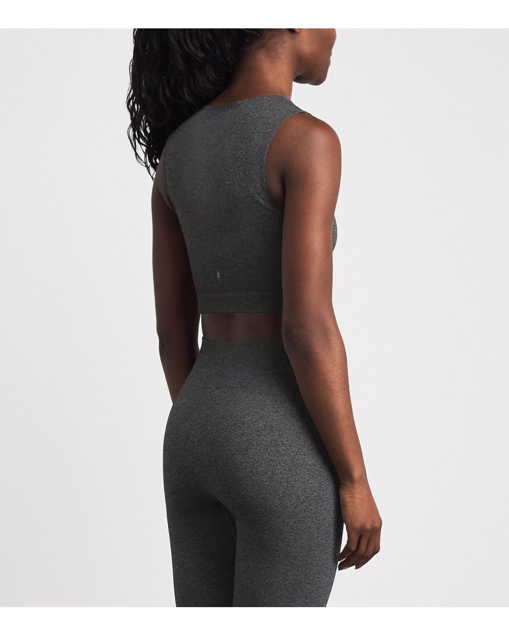 On Shoes Black Knitted Studio Crop Top