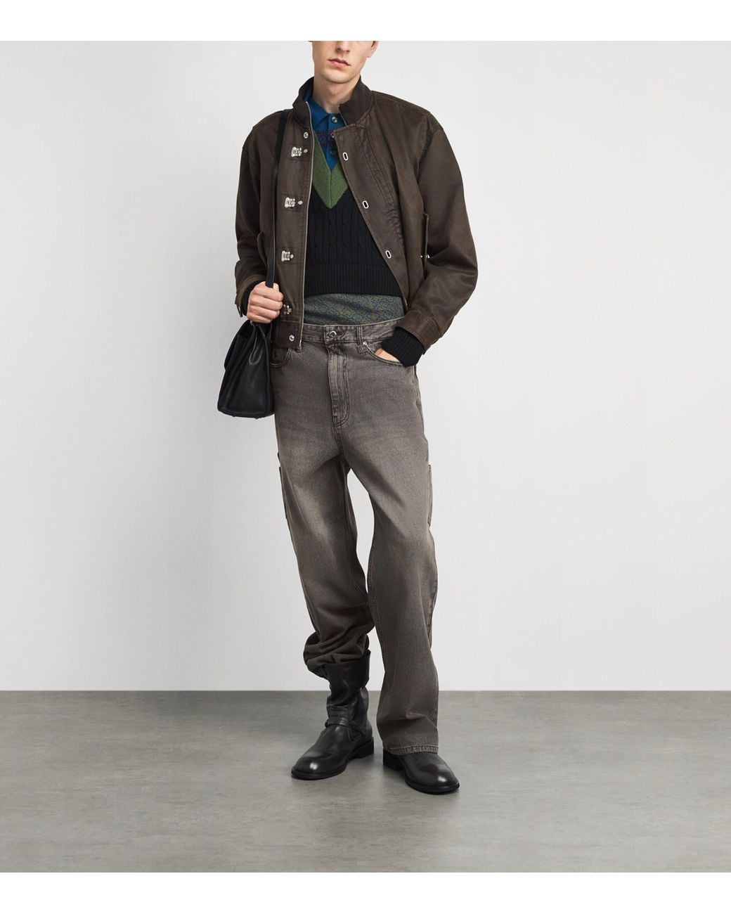 Wooyoungmi Gray Cotton Corduroy Jeans for men