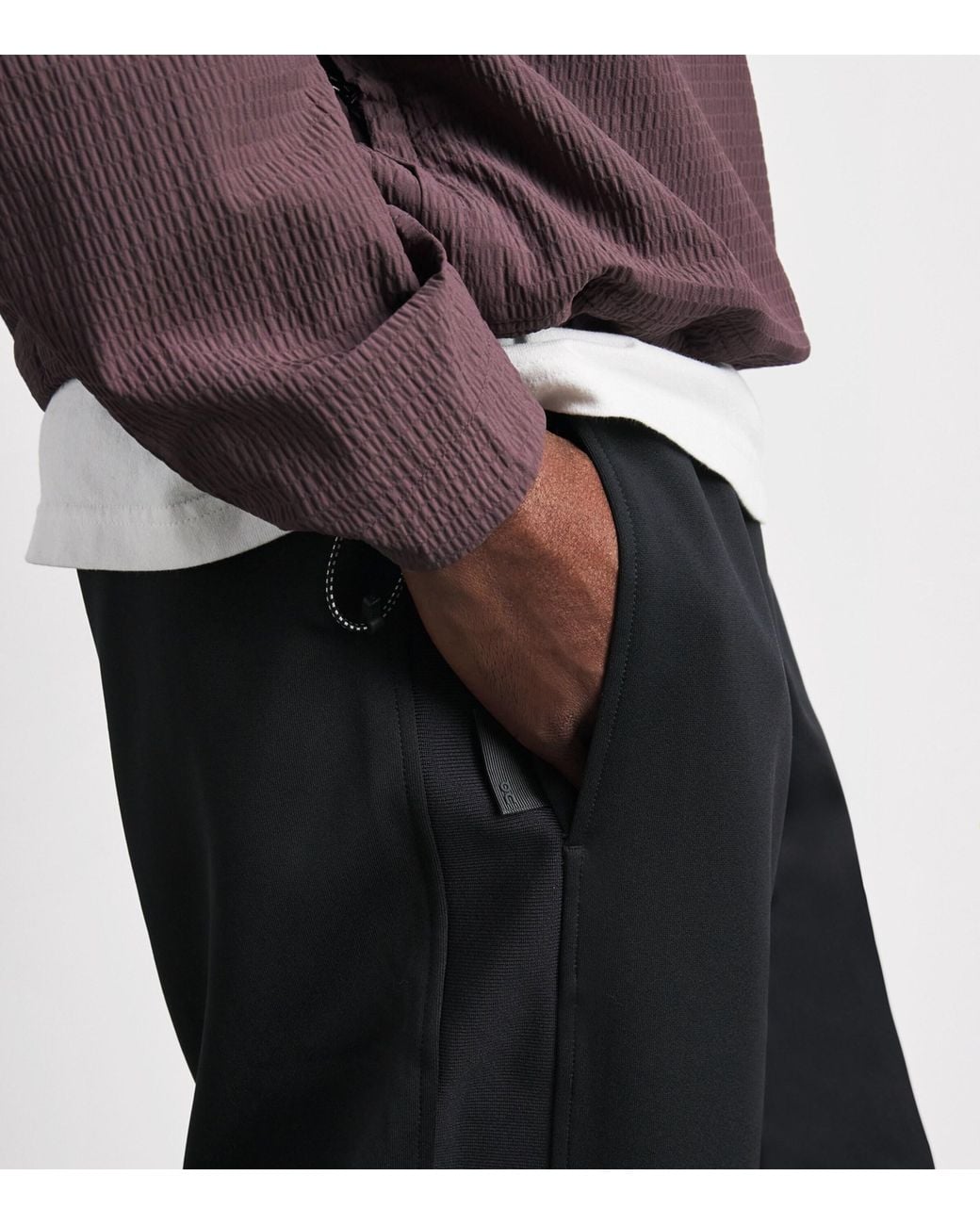 On Shoes Black Double-Knit Courtside Sweatpants for men