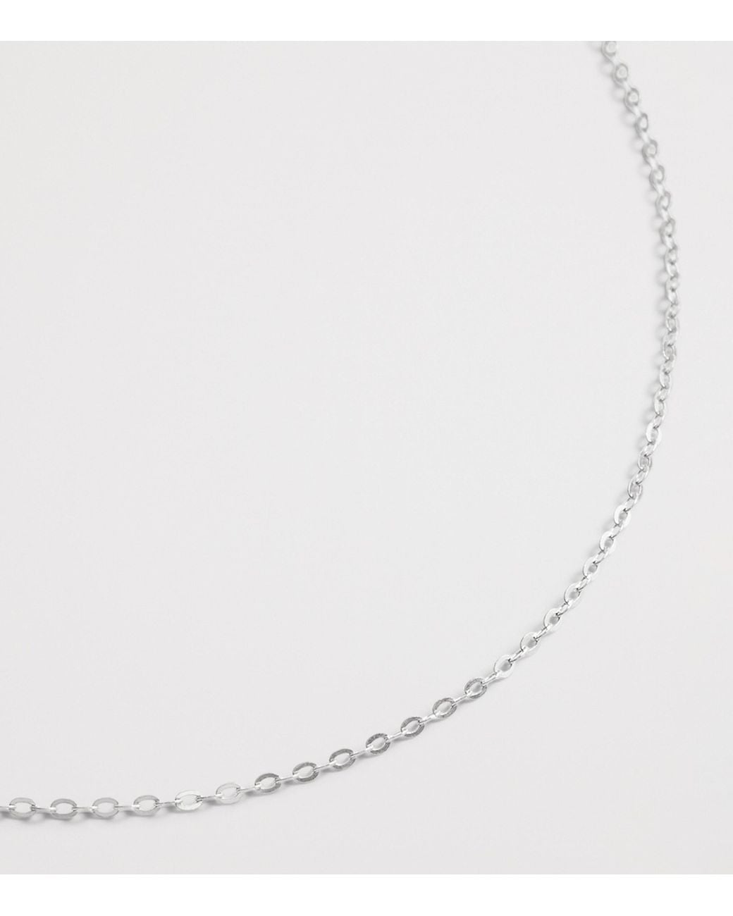 Monica Vinader White Sterling Rolo Chain Necklace