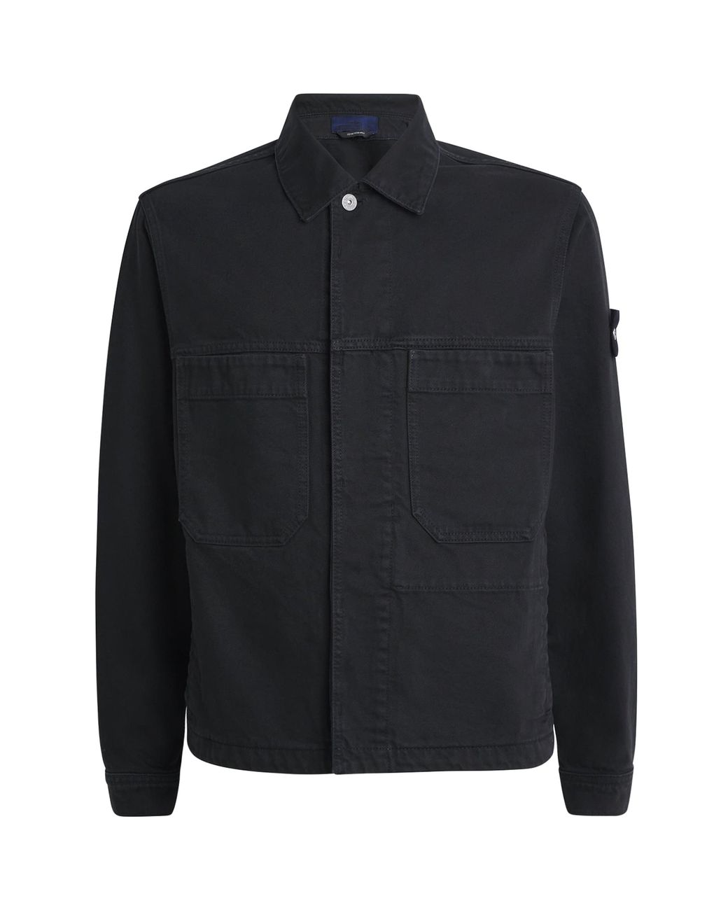 Stone Island Black Denim Coach Jacket for men