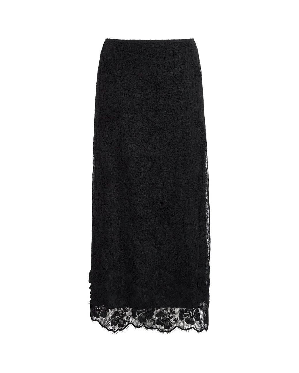 Fabiana Filippi Black Lace Maxi Skirt