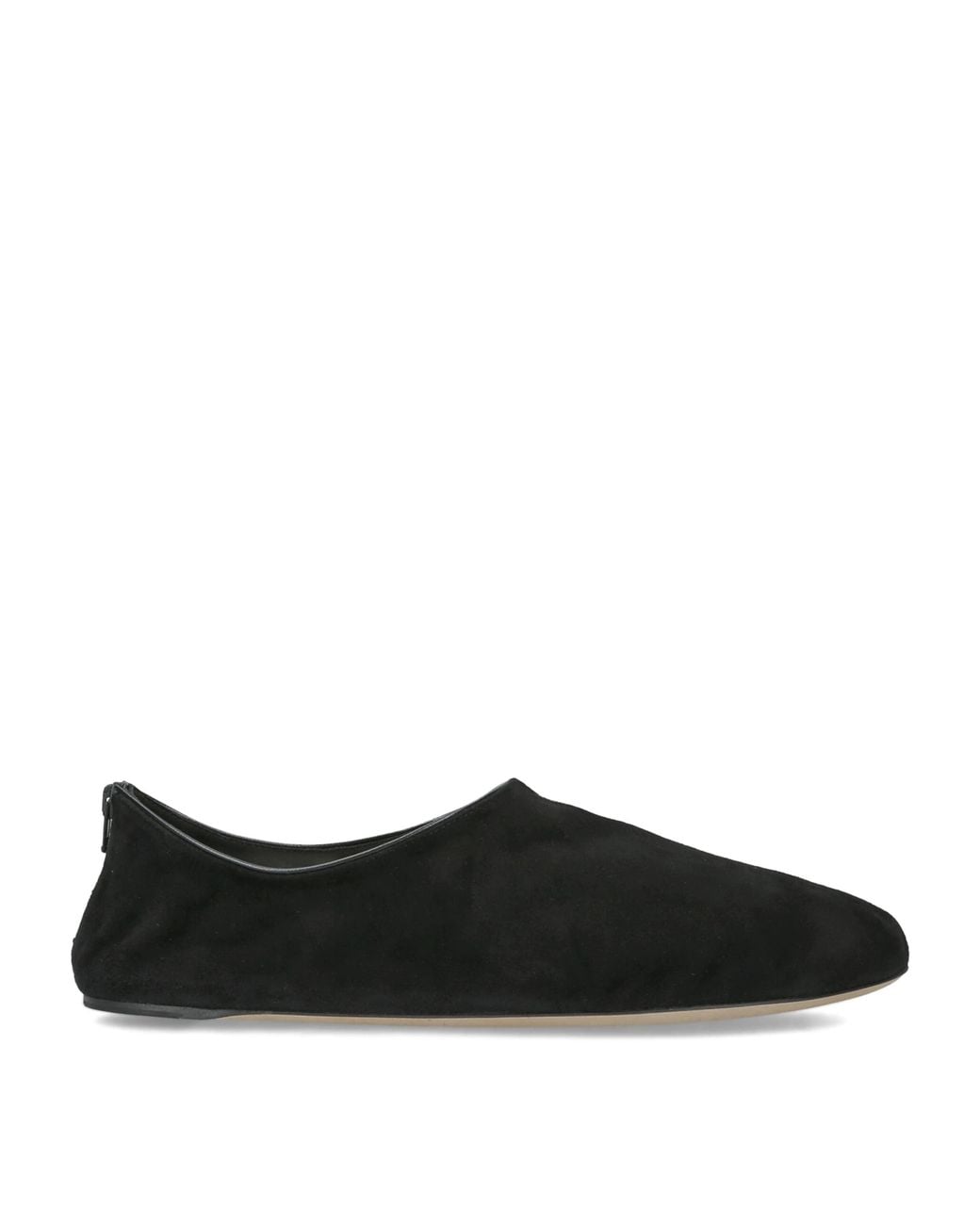 The Row Black Stellene Suede Slippers