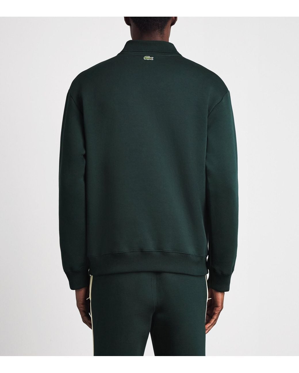 Lacoste Green Cotton-Blend Badge Sweatshirt for men