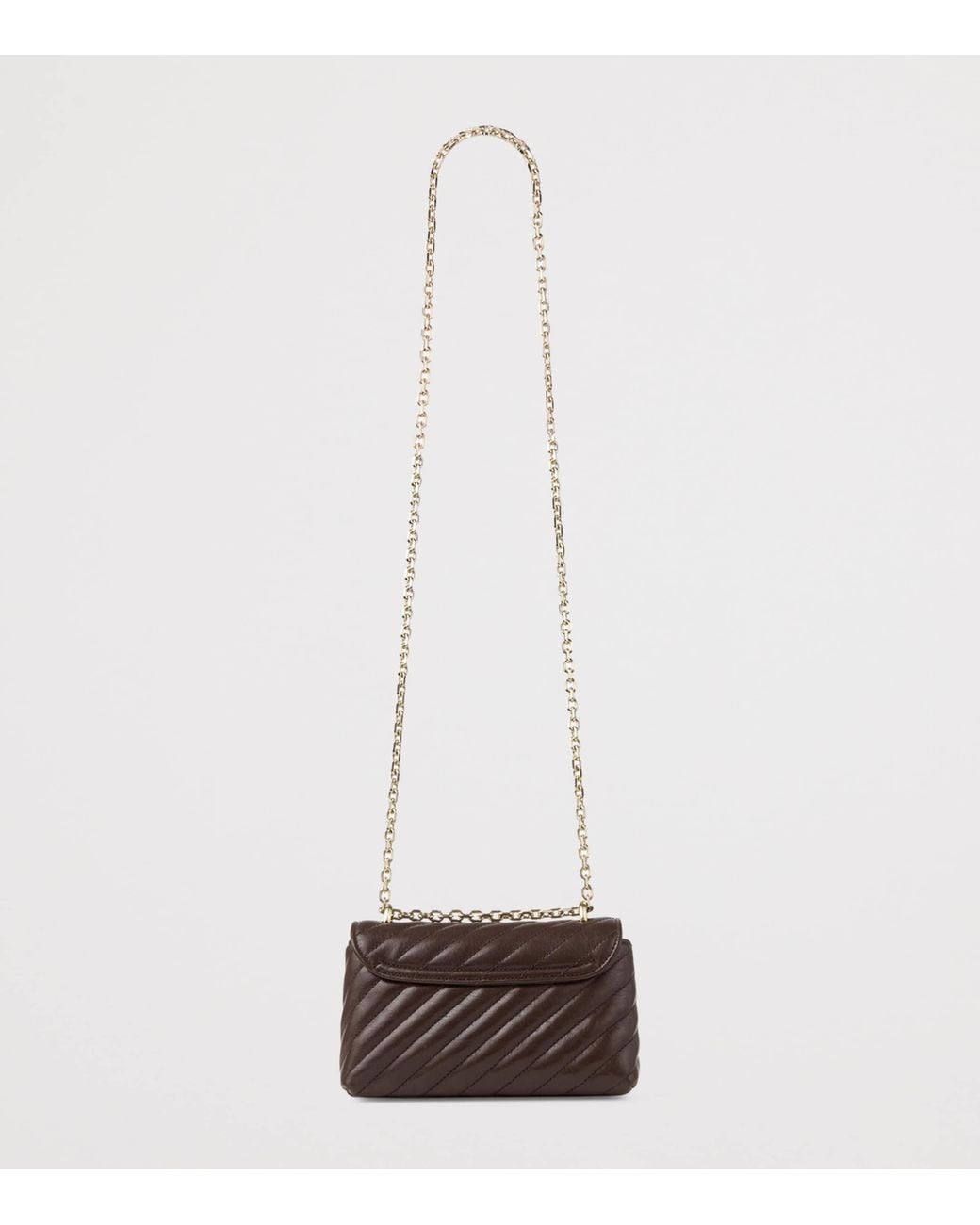 Jimmy Choo Brown Leather Curve Cross-Body Bag