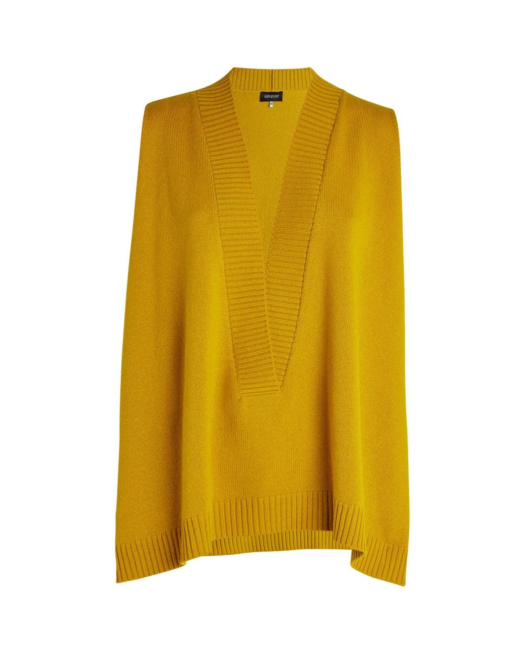 Eskandar Pale Yellow Merino Wool Ribbed Oversized Cardigan Sweater  www.salaberlanga.com