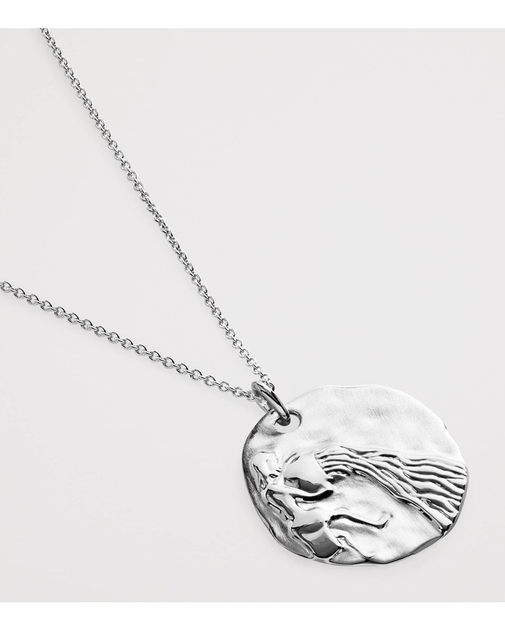 Monica Vinader White Sterling Aquarius Zodiac Necklace