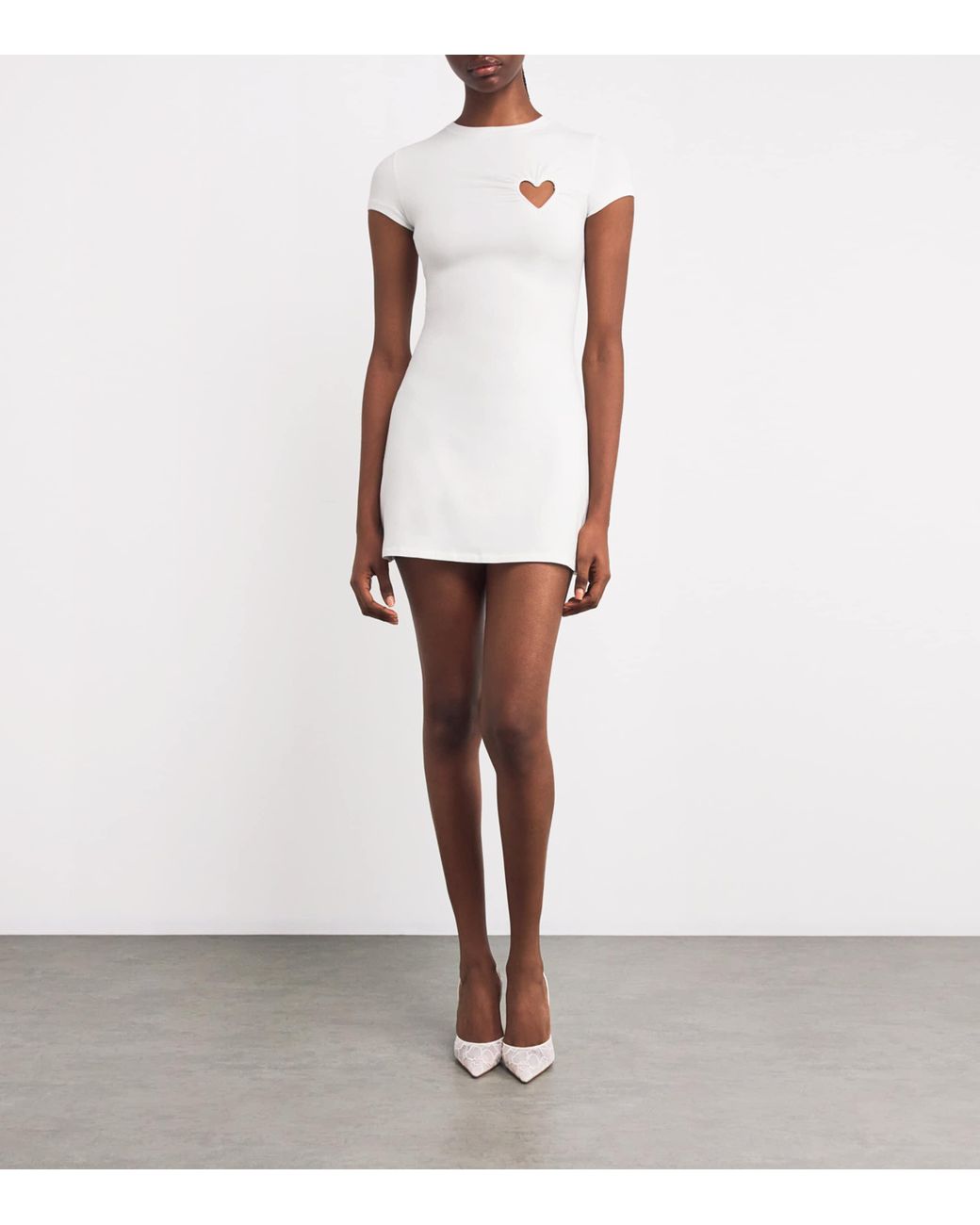 skims cotton jersey heart mini dress SKIMS Cotton Jersey Heart Mini Dress