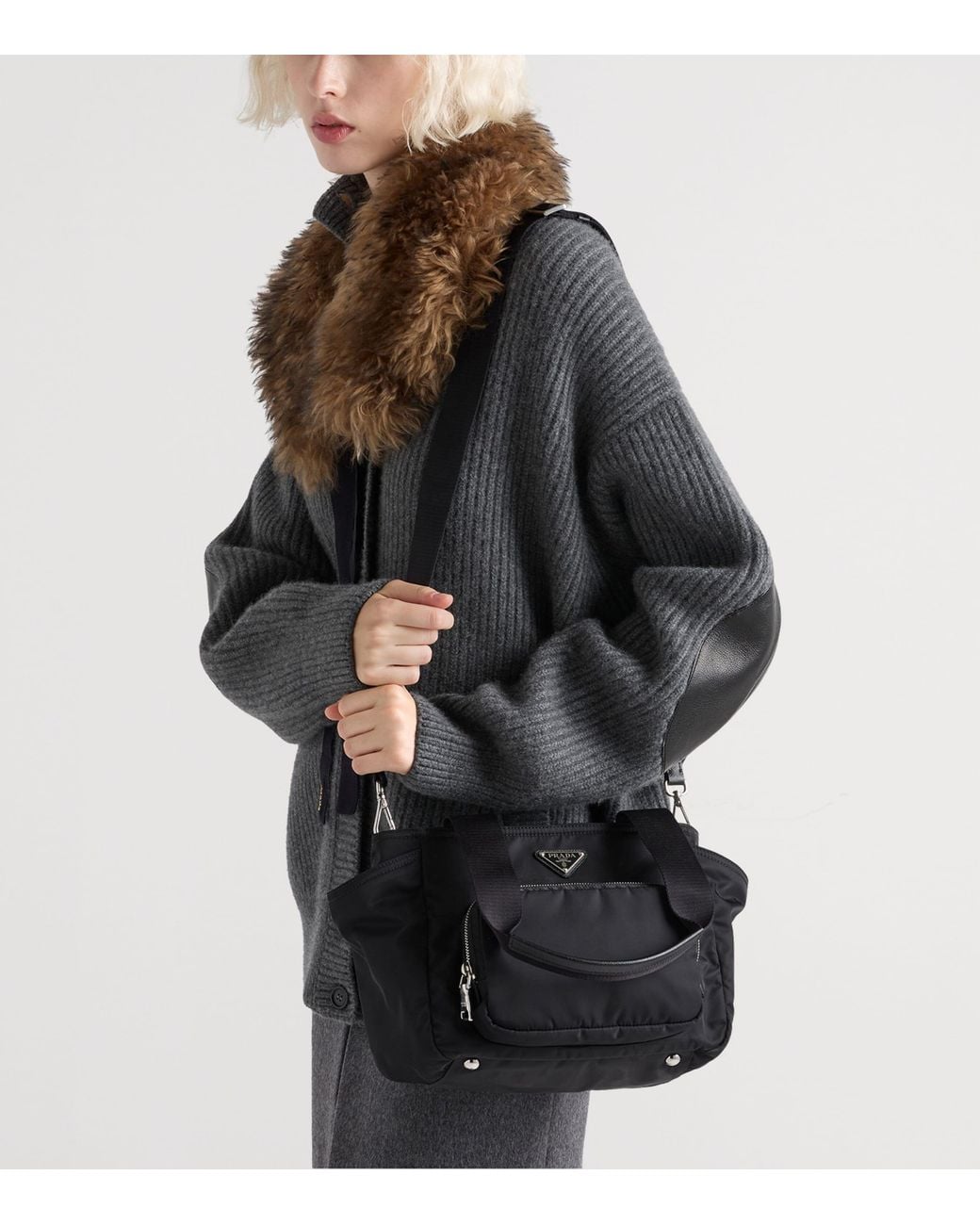 Prada Black Re-Nylon Tote Bag