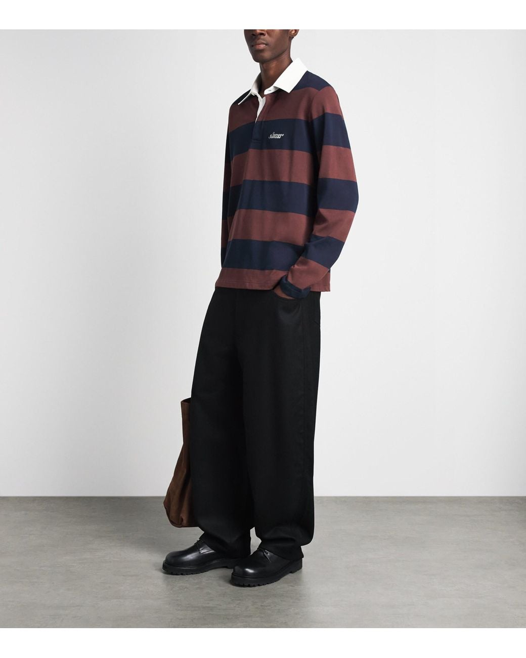 Samsøe & Samsøe Blue Stripe Sakevin Rugby Sweatshirt for men
