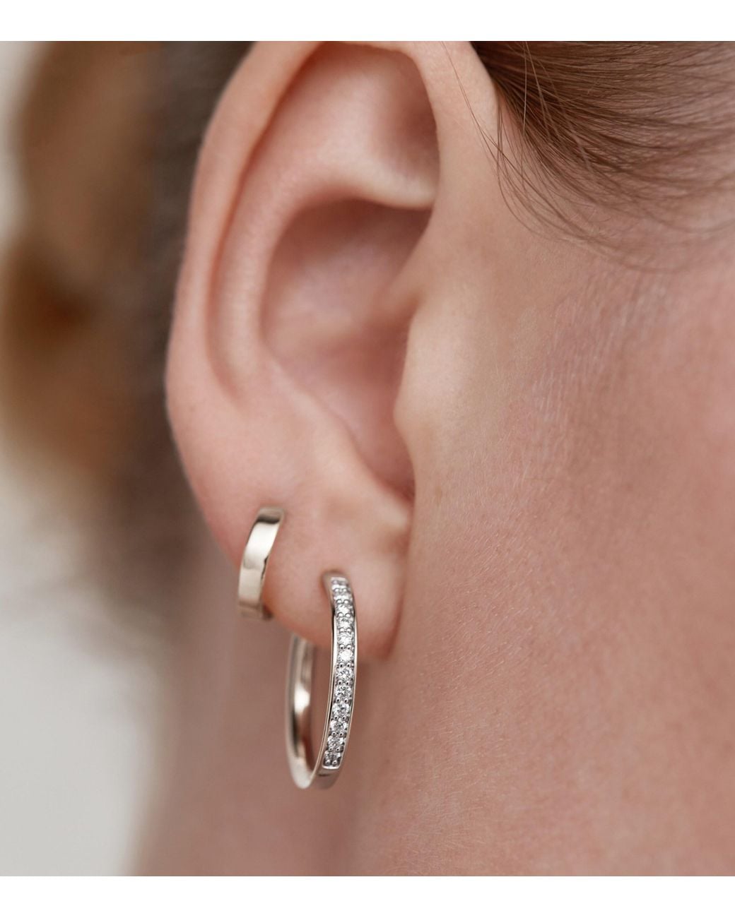 Monica Vinader Metallic Sterling Huggie Earrings