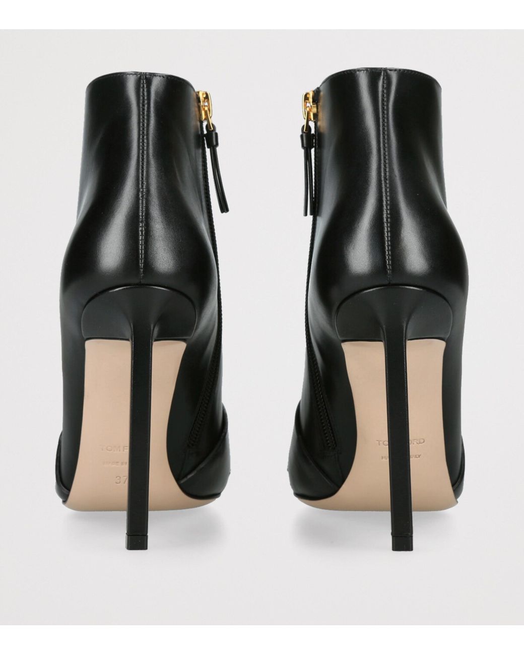 Tom Ford Black Leather Eva Ankle Boots 105 for men