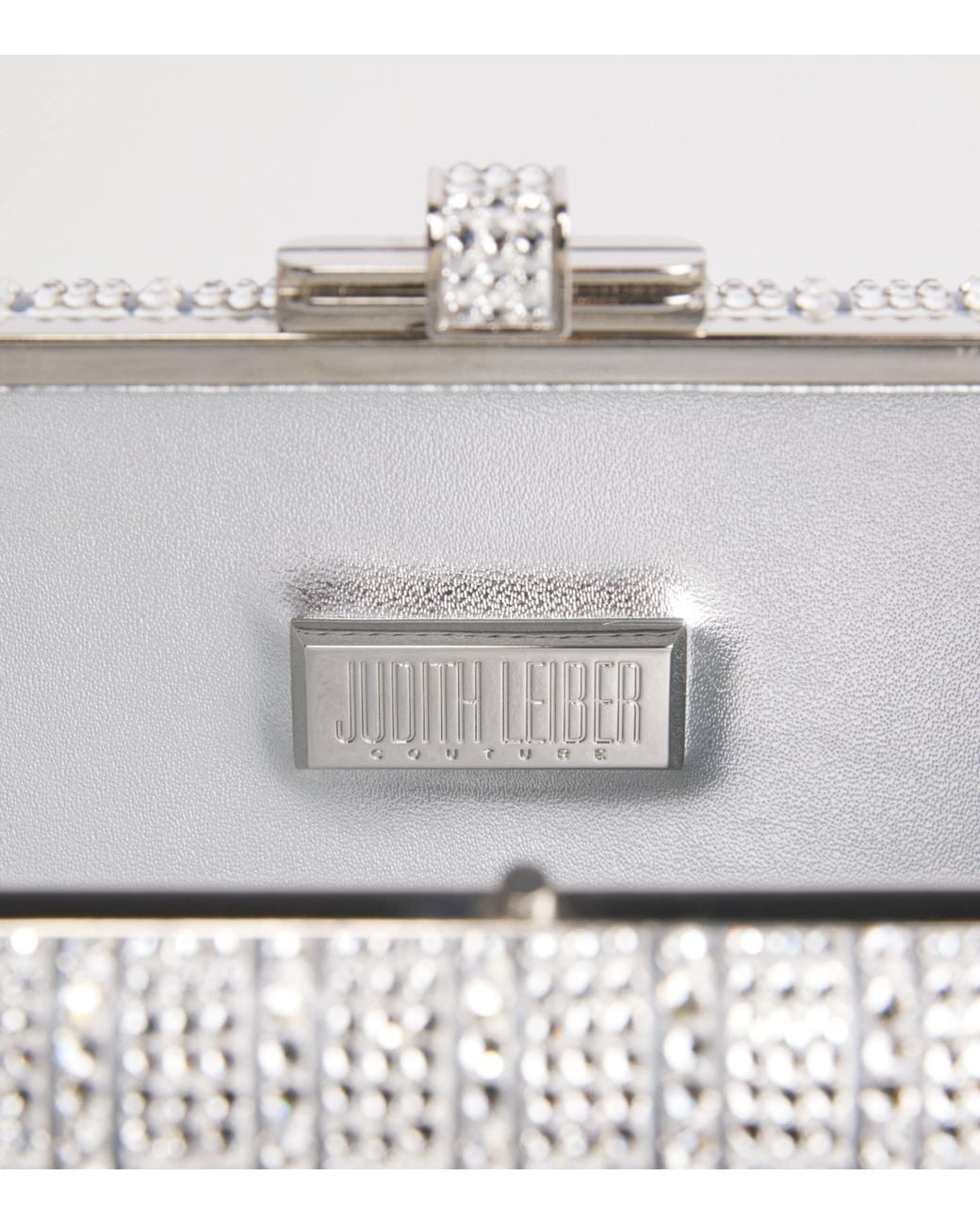 Judith Leiber Black Embellished Slim Slide Bijou Clutch Bag