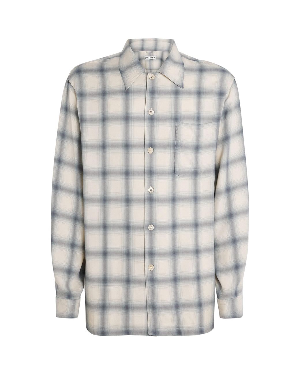Our Legacy Gray Every Check Shirt for men