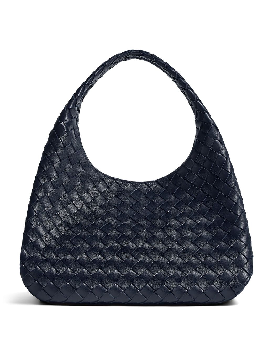 Bottega Veneta Blue Medium Leather Campana Shoulder Bag