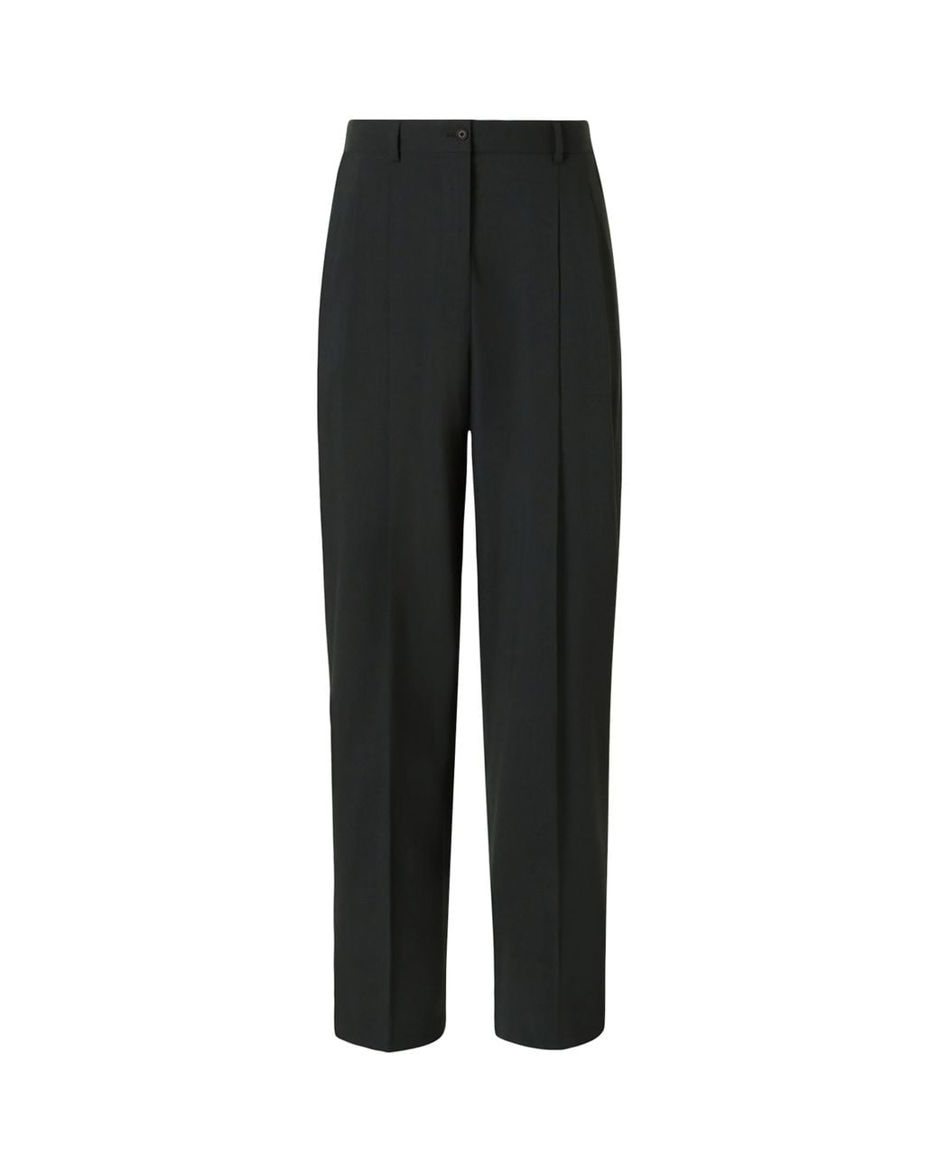Dolce & Gabbana Black Virgin Wool Straight Trousers for men