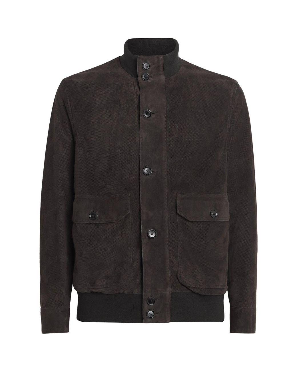 Brioni Black Suede 75 Bomber Jacket for men