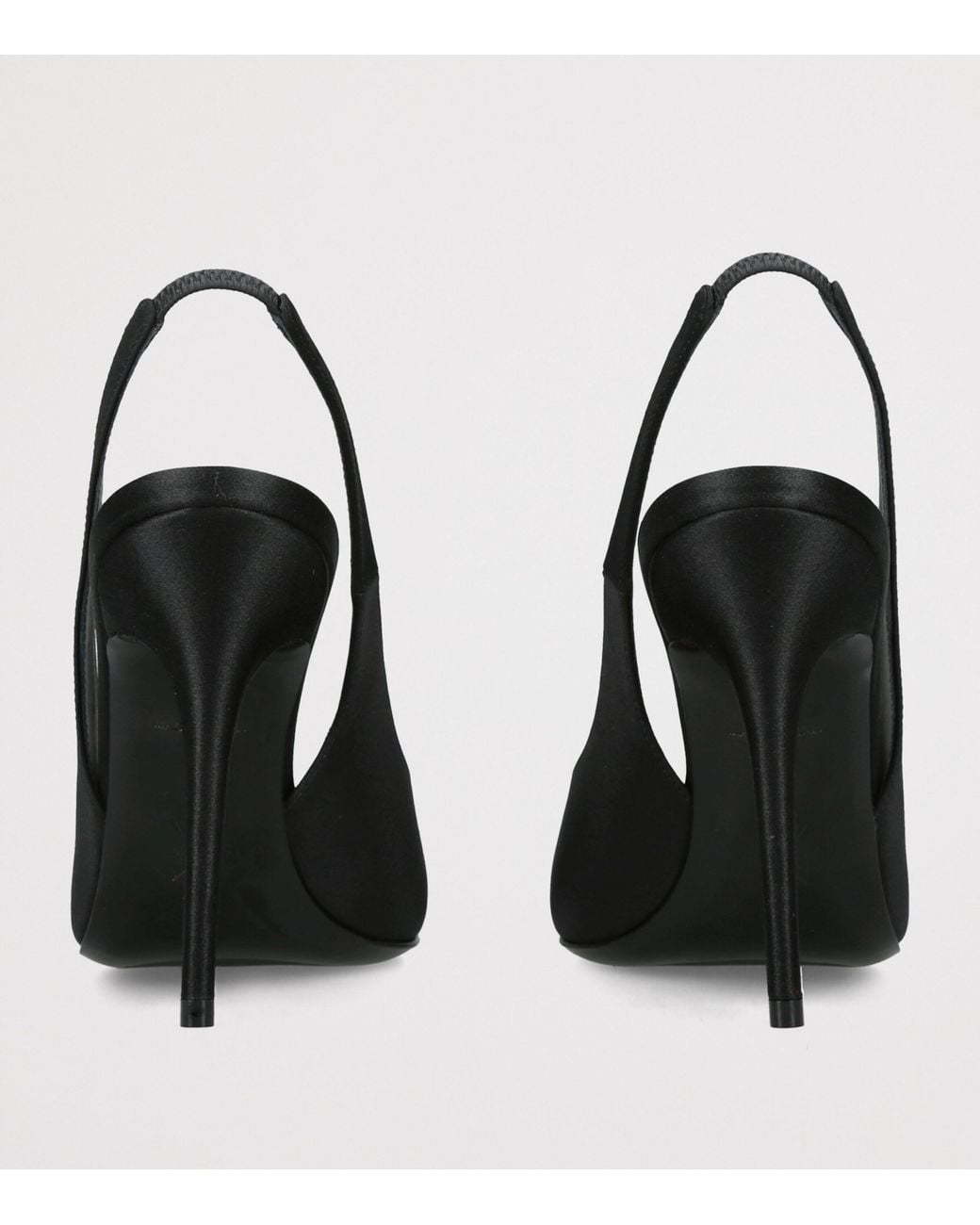 AMINA MUADDI Black Satin Anok Slingback Pumps 105