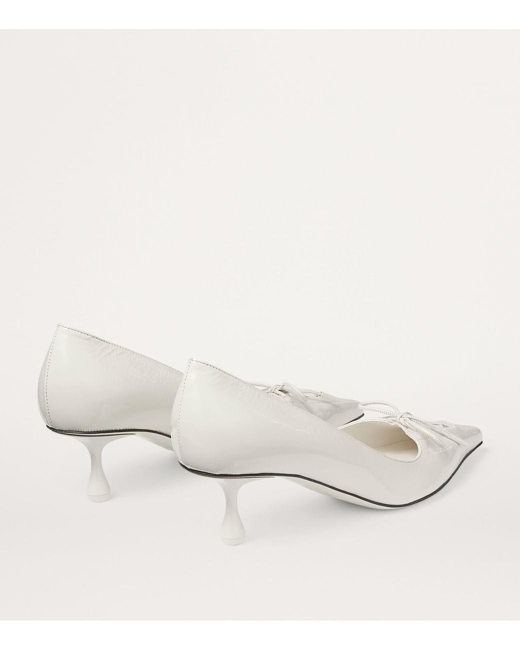 Jimmy Choo White Scarlett 50 Leather Pumps