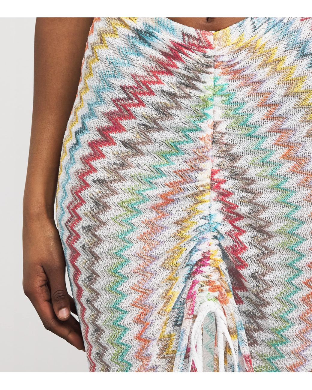 Missoni Multicolor Zigzag Ruched Maxi Skirt